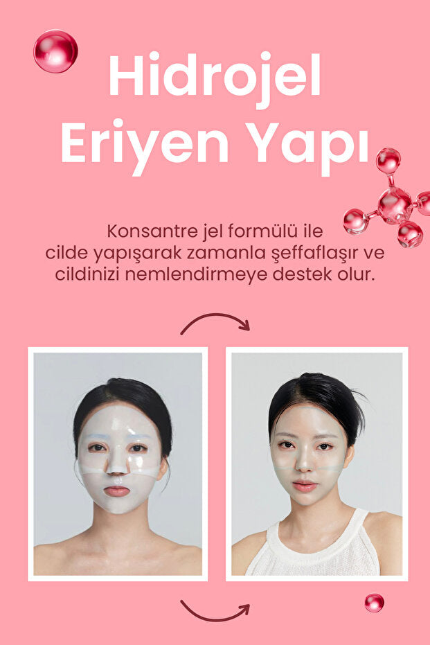Kolajen Hydrojel Yüz Maskesi – Nemlendirici & Besleyici | 34 gr